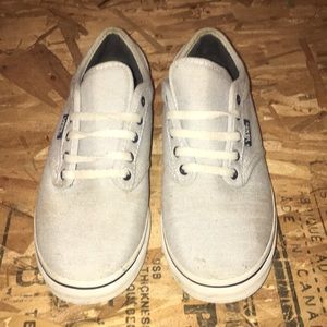 Vans gray/white striped sneakers